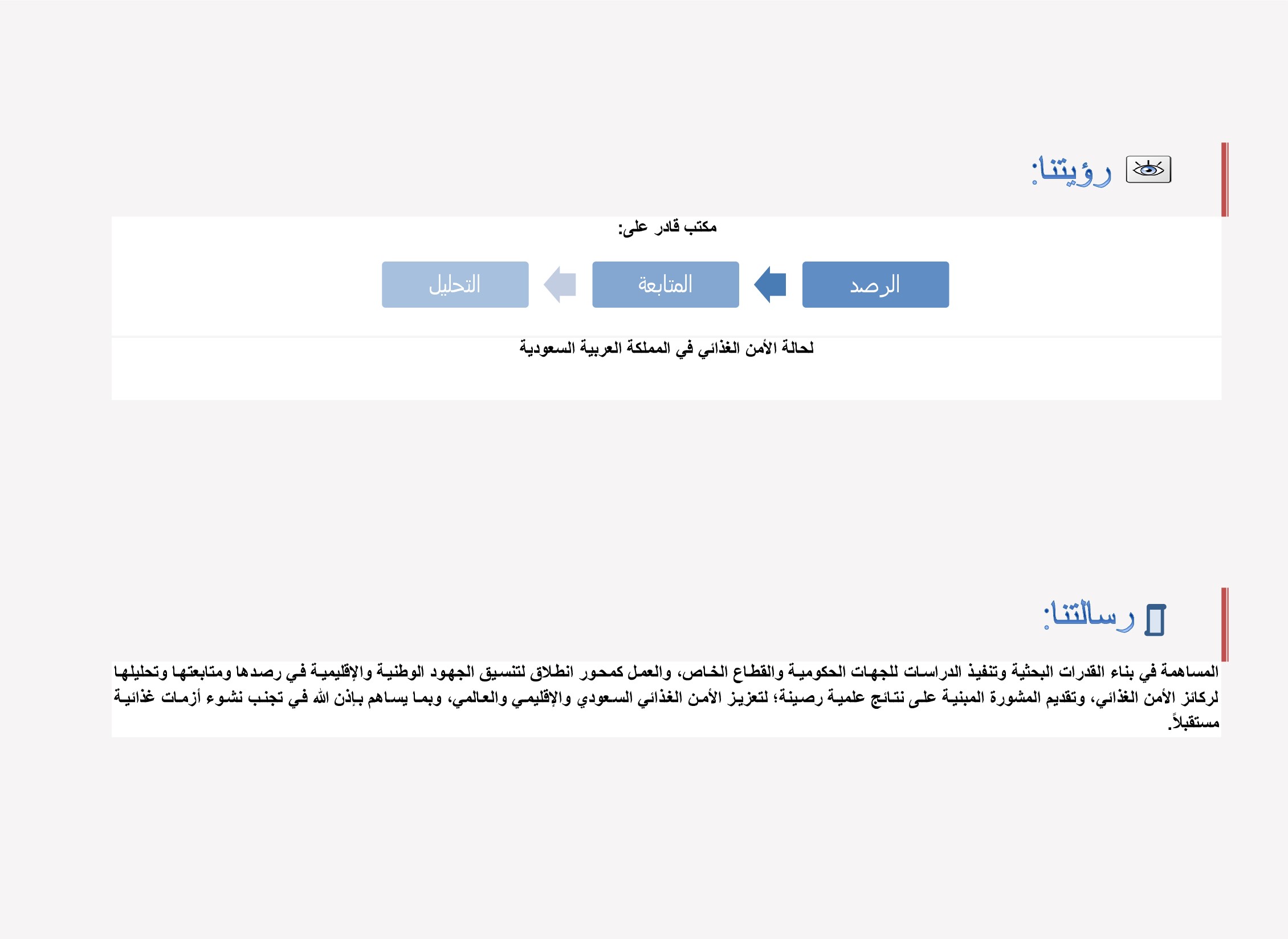 الرؤية والرسالة